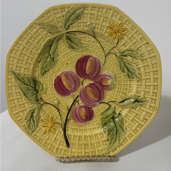 Zell Plates 8 1/2 Inch Salad Majolica Germany G S Georg Schminder Antique Qty 5 - Picture 2 of 8